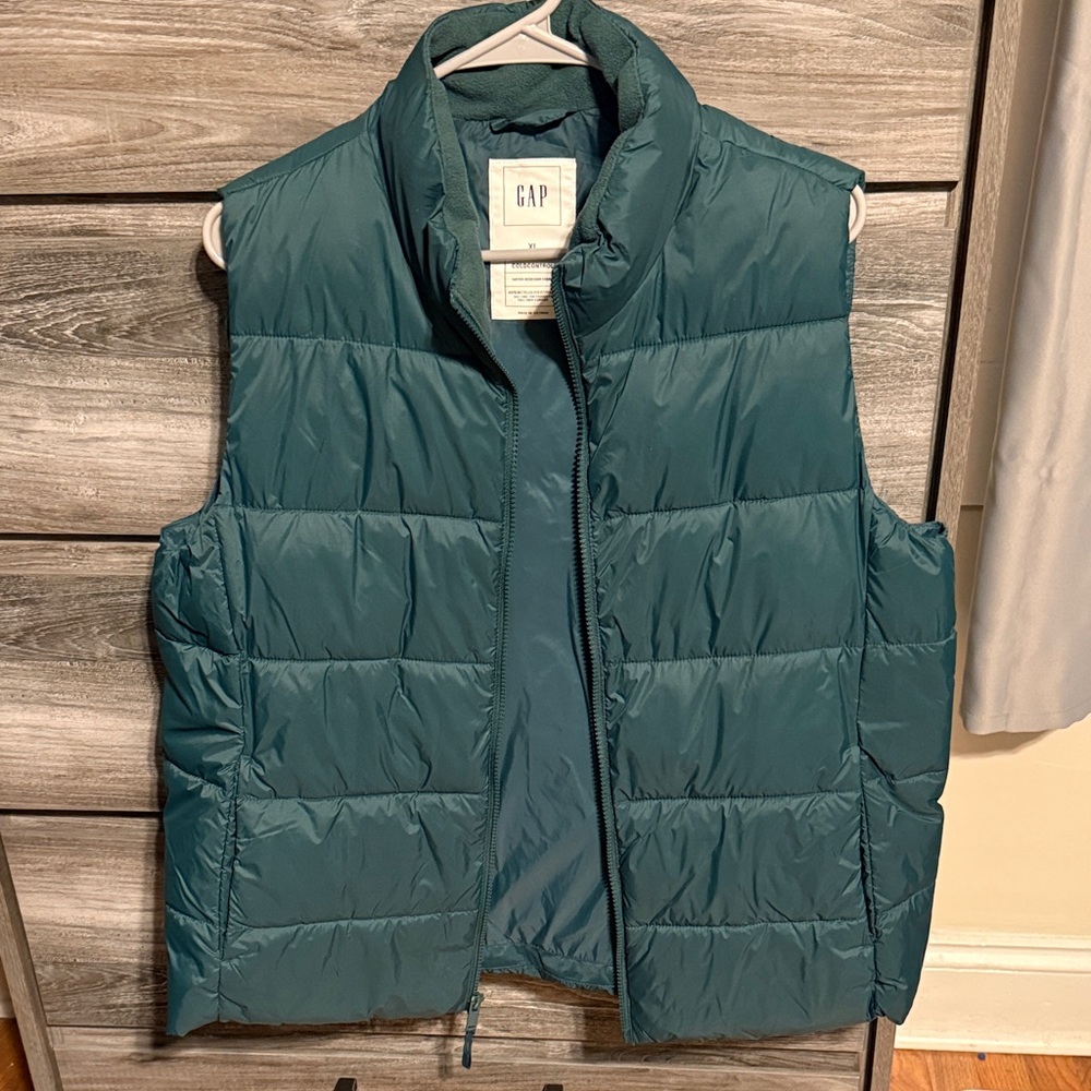 GAP Cold Control Deep Teal Quilted Vest